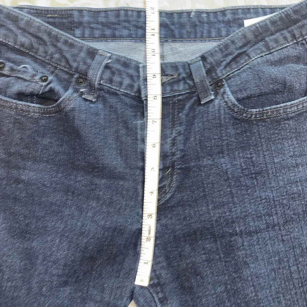 Levis Black Label Straight Leg‎ Jeans Dark Indigo Womens 8 Stretch Denim (F3)